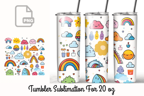 Cute Kawaii 20 Oz Tumbler Wrap