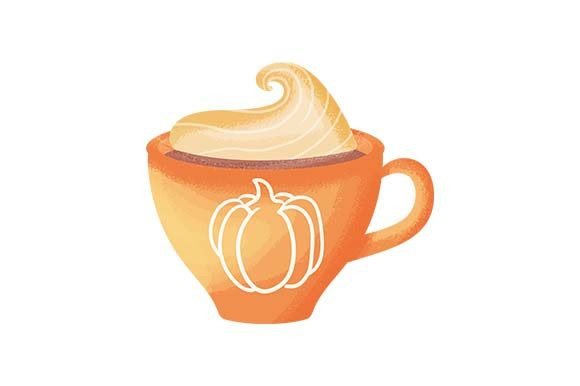 Fall Cup of Coffee - Watercolor