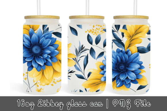 Flower 16 Oz Tumbler Wrap Libbey Glass