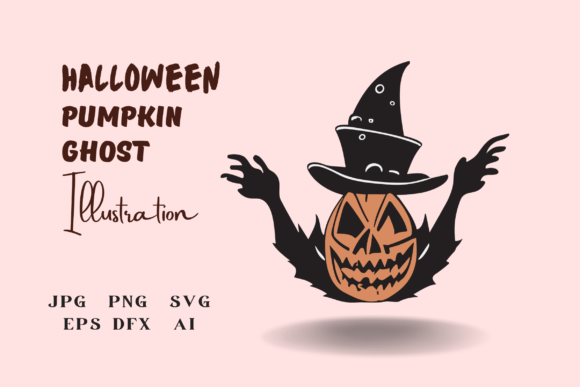 Halloween Pumpkin in Ghost Hat Vector