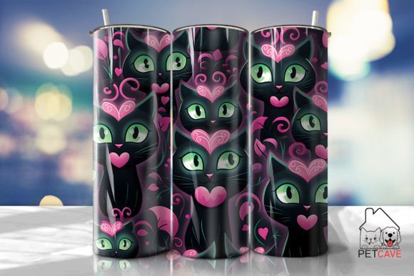 Kawaii Cats Seamless Background - Pink a