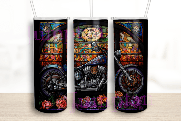 Stained Glass Motobike Tumbler